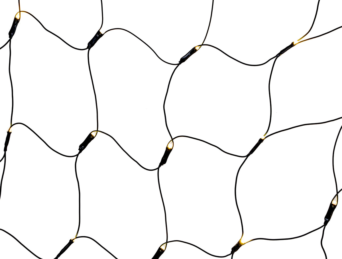 Lichternetz mit 160 LEDs 200x100cm Warmweiß IP44 - Weihnachtsbeleuchtung für Innen & Außen - Lichterkette Garten Deko image 1