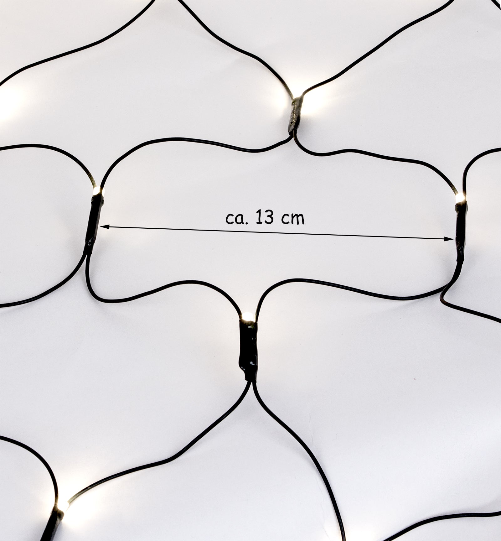 Lichternetz mit 160 LEDs 200x100cm Warmweiß IP44 - für Innen & Außen 3