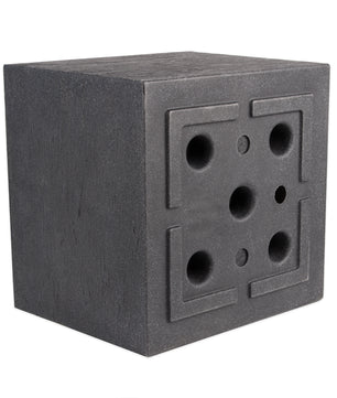 2er Set Pflanzkübel 39x39 cm groß - Granitstein-Optik in Anthrazit - Für Außen 2