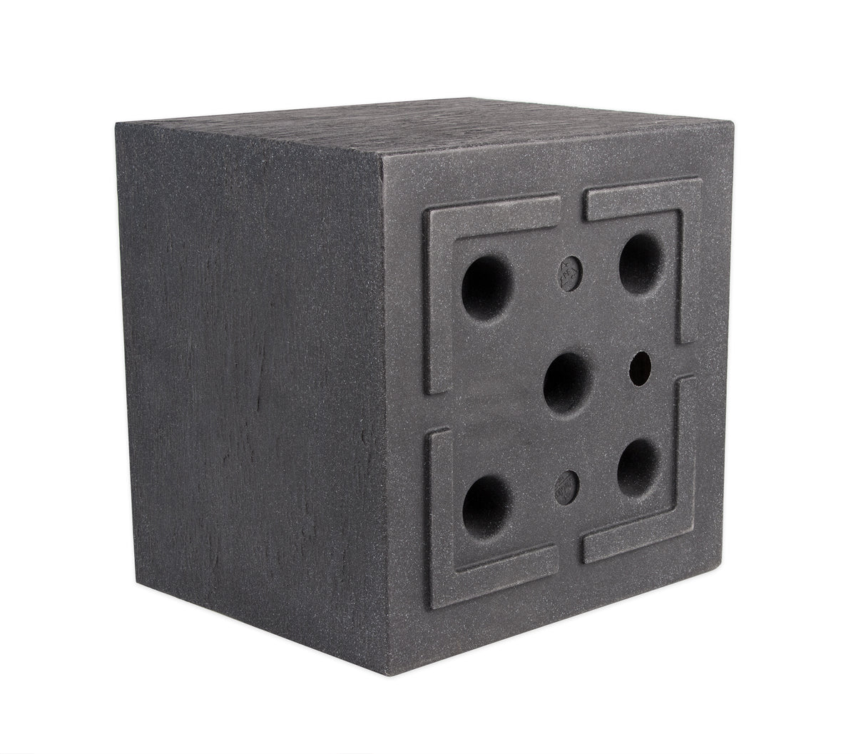 BigDean 2er Set Pflanzkübel 39x39 cm groß - Granitstein-Optik in Anthrazit - Für Außen - XXL Pflanztopf, Blumenkübel, Blumentopf für Terrasse & Balkon image 2