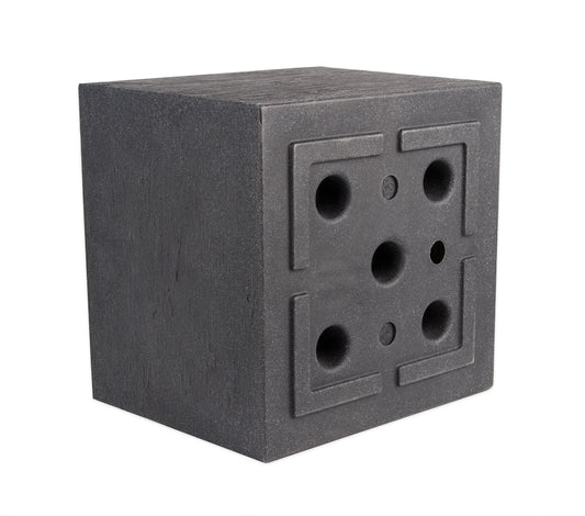 BigDean 2er Set Pflanzkübel 39x39 cm groß - Granitstein-Optik in Anthrazit - Für Außen - XXL Pflanztopf, Blumenkübel, Blumentopf für Terrasse & Balkon image 2