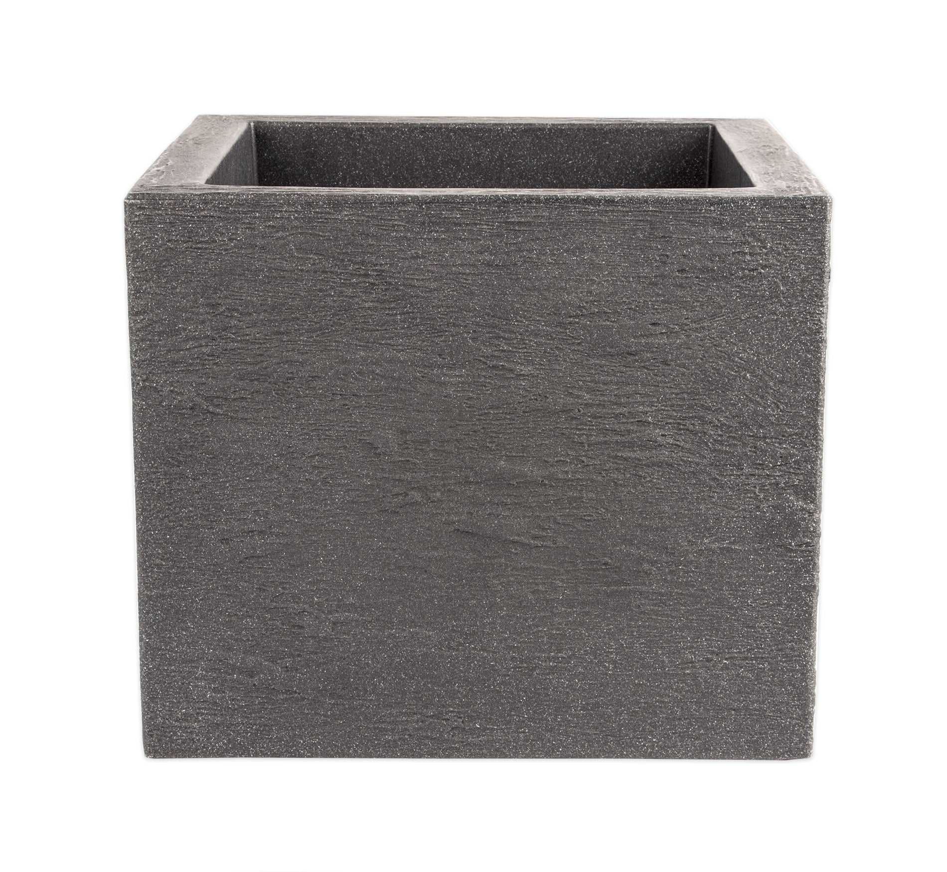 2er Set Pflanzkübel 39x39 cm groß - Granitstein-Optik in Anthrazit - Für Außen 3