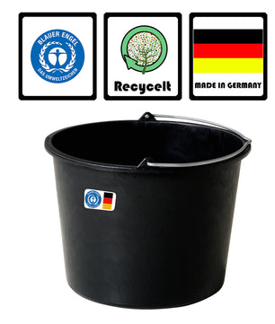 3x Baueimer 12l - Mörteleimer mit Henkel - Eimer für Baustelle & Garten - Blauer Engel 2