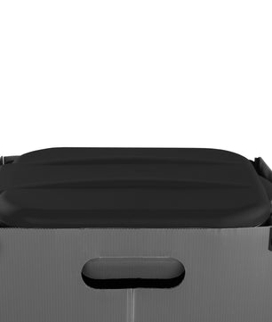 Müllsackhalter SichtFix 2.0 Schwarz mit Sichtschutz - 80L - Müllsackständer für Gelben Sack 3