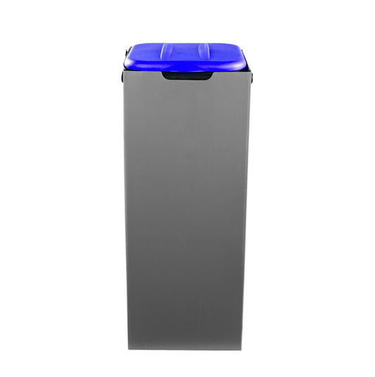 Müllsackhalter SichtFix 2.0 Blau mit Sichtschutz - 80L - Müllsackständer für Gelben Sack 2