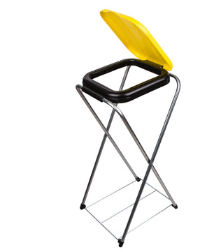 Müllsackständer EasyFix GELB 120L - Müllbeutelhalter mit Gitterboden - Müllsackhalter Metall 2
