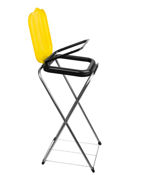 Müllsackständer EasyFix GELB 120L - Müllbeutelhalter mit Gitterboden - Müllsackhalter Metall 4