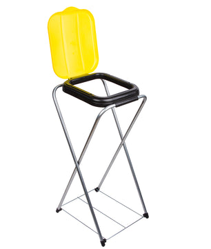 Müllsackständer EasyFix GELB 120L - Müllbeutelhalter mit Gitterboden - Müllsackhalter Metall 5