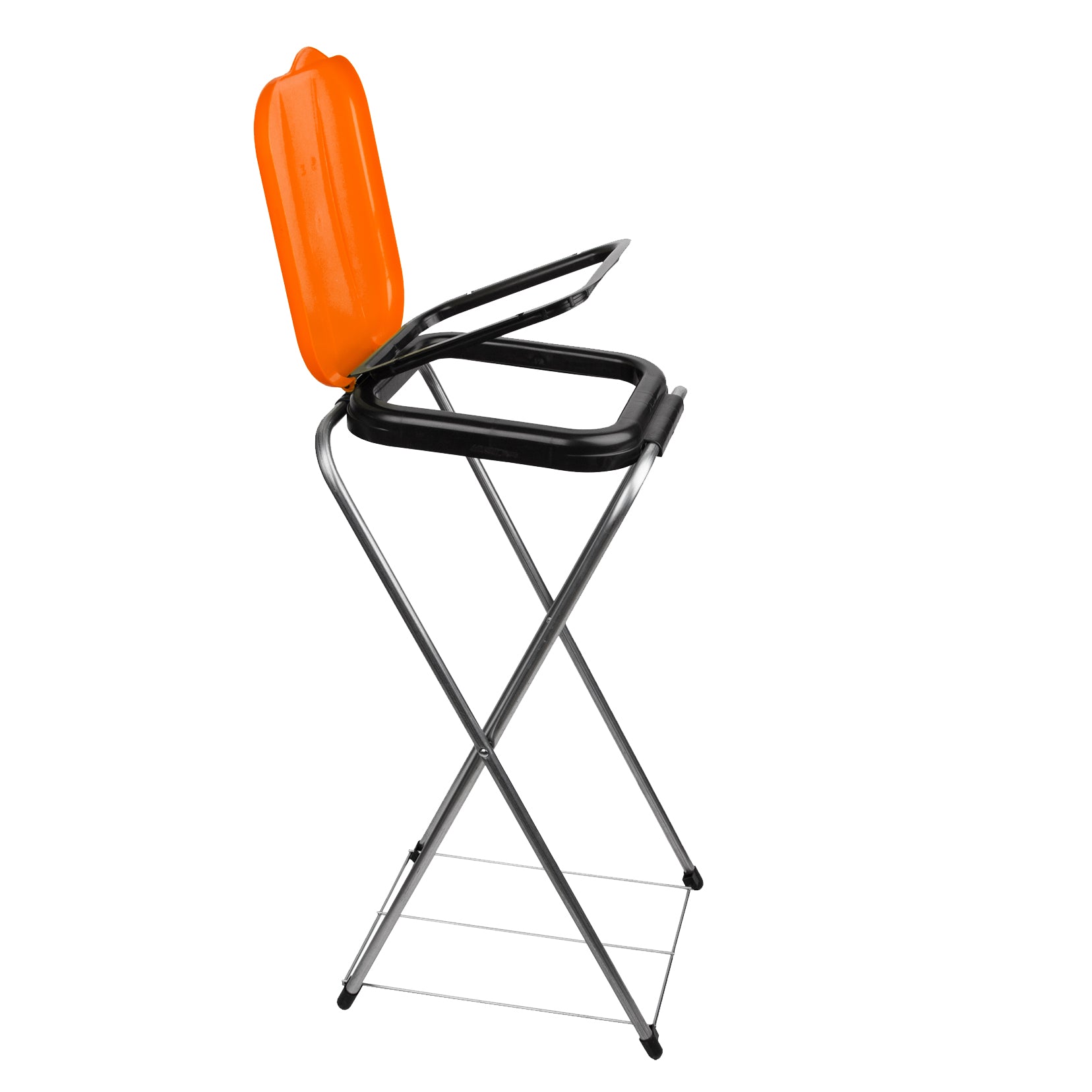 BigDean Müllsackständer EasyFix ORANGE 120L - Müllbeutelhalter mit Gitterboden - Müllsackhalter Metall Mülltütenhalter Gelber Sack Ständer image 4