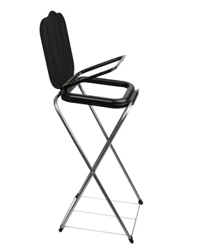 Müllsackständer EasyFix SCHWARZ 120L - Müllbeutelhalter mit Gitterboden - Müllsackhalter Metall 4