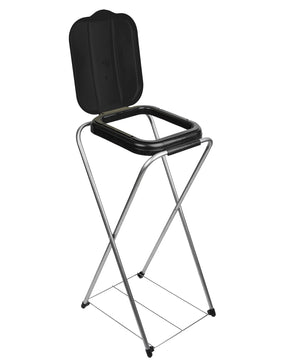Müllsackständer EasyFix SCHWARZ 120L - Müllbeutelhalter mit Gitterboden - Müllsackhalter Metall 5