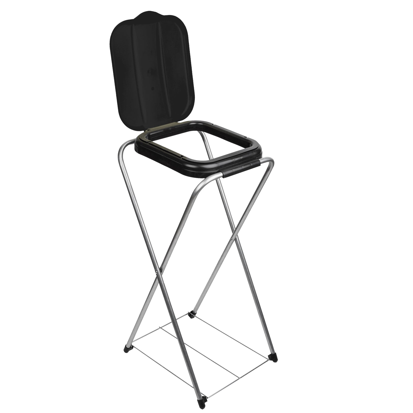 Müllsackständer EasyFix SCHWARZ 120L - Müllbeutelhalter mit Gitterboden - Müllsackhalter Metall 5