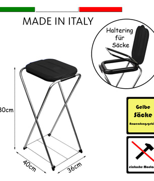 Müllsackständer EasyFix SCHWARZ 120L - Müllbeutelhalter mit Gitterboden - Müllsackhalter Metall 6