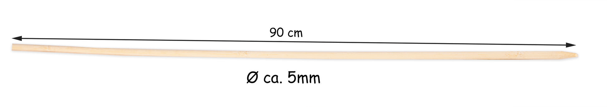 100 Lagerfeuerspieße 90 cm aus Bambus - Spieße Holzspieße XXL Stöcke Grillspieße 5