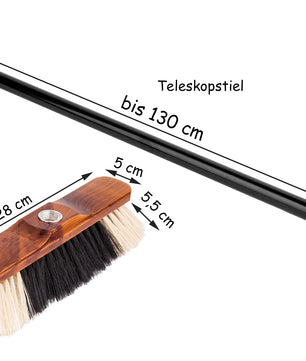 Zimmerbesen mit Stiel - Besen Holzbesen Teleskopstiel Stubenbesen Haushaltsbesen Kehrbesen 2