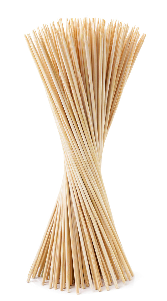 BigDean 100x Pflanzstäbe aus Bambus - Rankhilfe Tomatenstangen Holz Rankstäbe Bambusstäbe 90 cm Pflanzenstäbe Anzuchtstäbe image 1