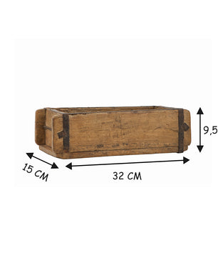 Ziegelform Holz Holzkiste Vintage Unikat 32x15x9,5cm 5