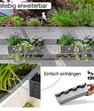 Blumenkasten 10er Set Europalette Pflanzkasten 37 cm 5