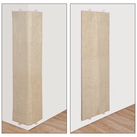 BigDean 2er Set Katzenkratzbrett Eckkratzbrett Kratzbrett Wand Wandkratzbrett Katzen Kratzecke 80cm image 2