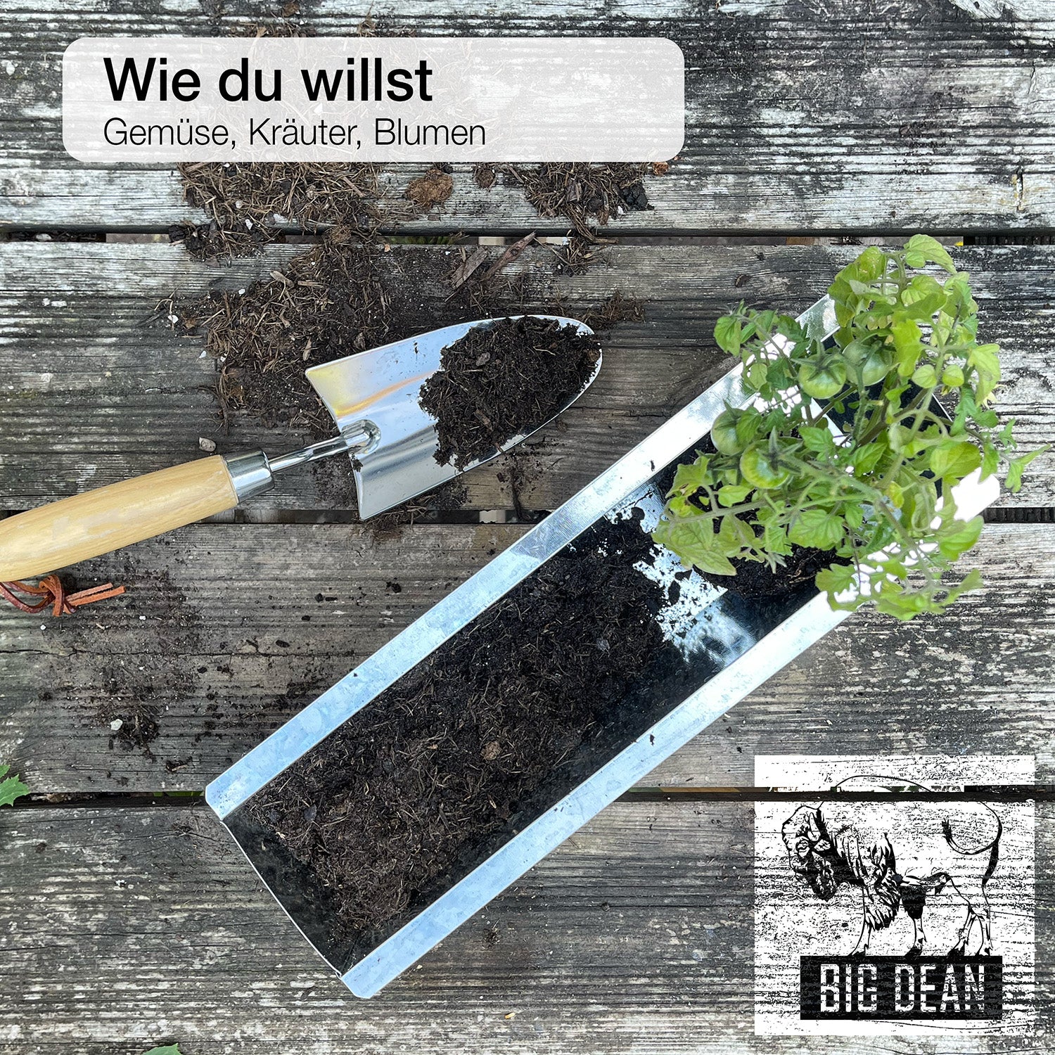 Paletten Blumenkasten 6x Kräuterbeet verzinkt 6