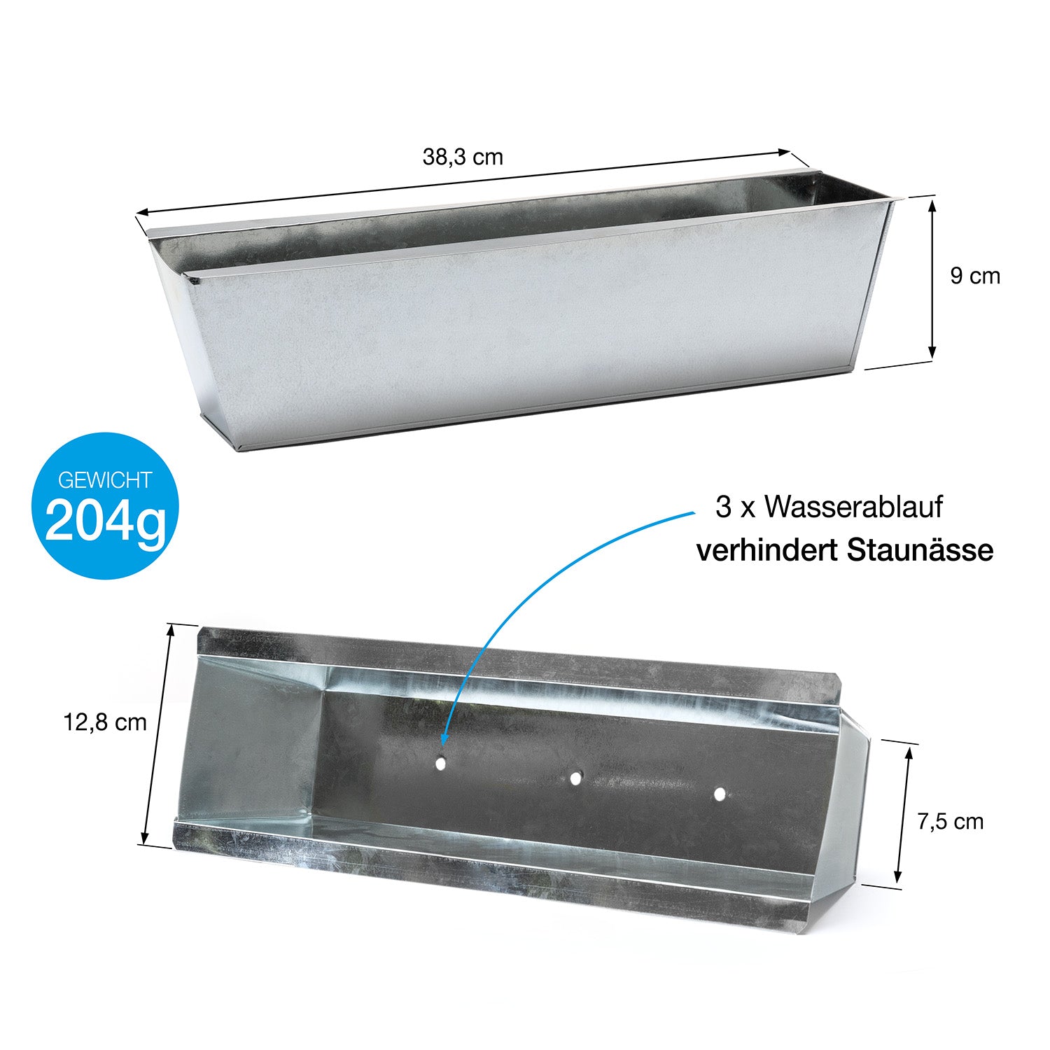 Europalette Blumenkasten verzinkt - Menge wählbar 2