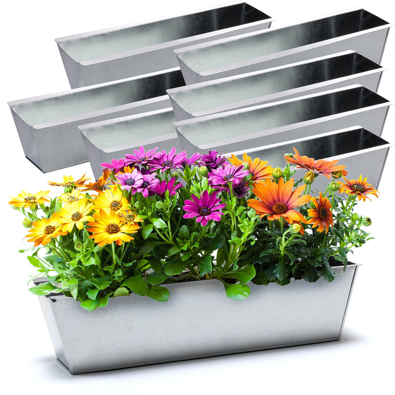 Paletten Blumenkasten 8x Kräuterbeet verzinkt