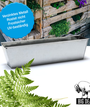 Paletten Blumenkasten 8x Kräuterbeet verzinkt 3