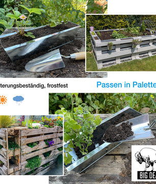 Paletten Blumenkasten 10x Kräuterbeet verzinkt 5