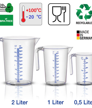 Messbecherset 3 Größen PP lebensmittelecht 6