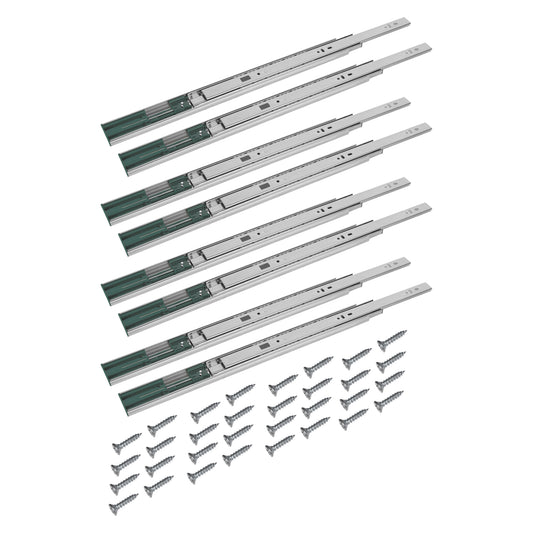 4 Paar (8 Stk.) Schubladenschienen Vollauszüge - 45 x 350mm - mit Softclose  1