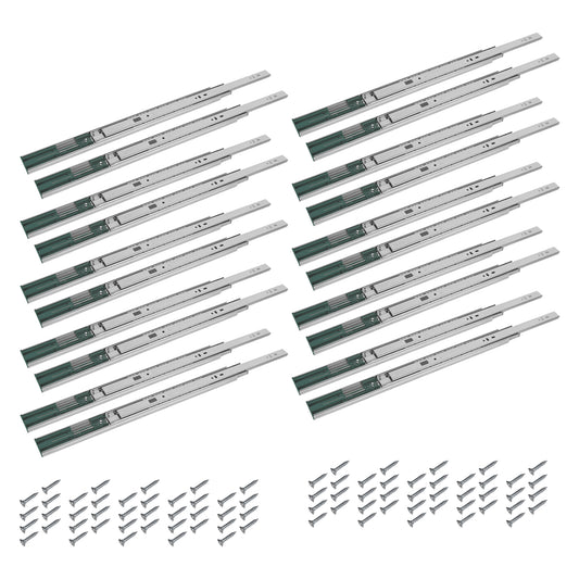 10 Paar (20 Stk.) Schubladenschienen Vollauszüge - 45 x 450mm - mit Softclose  1