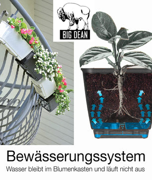 6er Set Blumenkästen für Balkon-Geländer - Rattan-Optik - Anthrazit - mit Halterung - 50cm 2