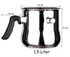 Wasserbad- & Simmertopf 1,2 Liter - Milchtopf doppelwandig / aus Edelstahl - Milchkochtopf 4