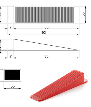 100 Stück Montagekeile Kunststoff für Fenster Türen & Türzarge - Abstandskeile Fensterkeile 3