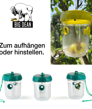 3er Set Wespenfalle Lebendfalle für Wespe, Fliege   Hornisse - Zum Aufhängen - Wespenschutz 4