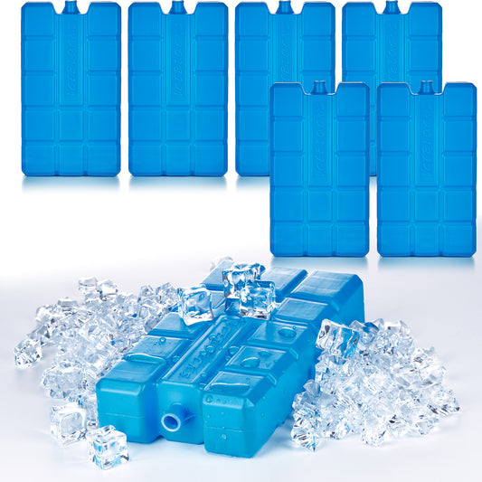 BigDean 6er Set Kühlakkus je 200ml - 12h lange Kühlung - perfekt für Kühltasche & Kühlbox - 15 x 8 x 2 cm - Kühlelemente Kühlpacks Kühlpads - Made in EU