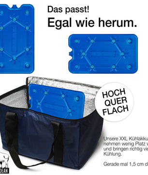 4er Set Flache Kühlakkus je 400ml groß - 12h lange Kühlung - perfekt für Kühltasche & Kühlbox  5