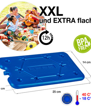 8er Set Flache Kühlakkus je 400ml groß - 12h lange Kühlung - perfekt für Kühltasche & Kühlbox  2