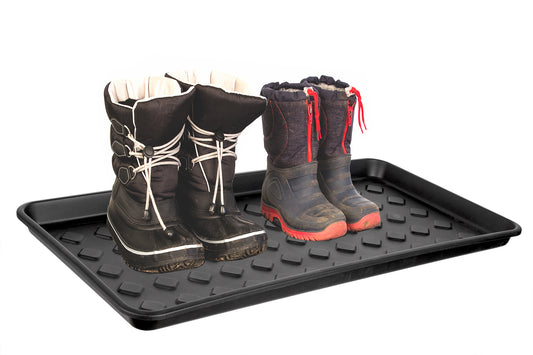 BigDean 2er Set Schuhabtropfschale Schuhablage groß - Abtropfschale für Schuhe - 71,5 x 34,5 x 3 cm - Schuhmatte mit erhöhtem Rand - Schuh-Abtropfschale für Regen, Herbst & Winter - Made in EU image 2
