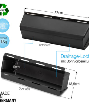 Blumenkasten 16er Set Europalette Pflanzkasten 37 cm 2