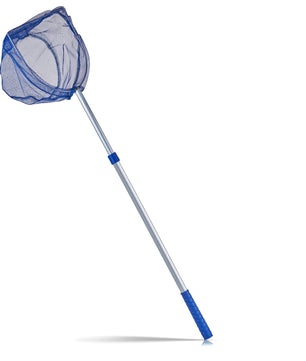 Kescher 75 - 121 cm lang - Teleskopstange - Feinmaschig - Teichkescher Algenkescher Teich 