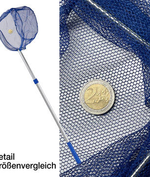 2x Kescher 75 - 121 cm lang - Teleskopstange - Feinmaschig - Teichkescher Algenkescher Teich  4