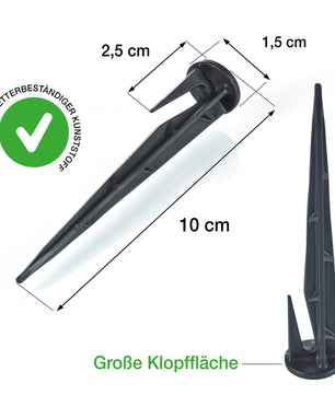 200x Erdnägel für Mähroboter Begrenzungskabel - Verlegehilfe Erdspieße Begrenzungsdraht Heringe 4