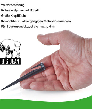 200x Erdnägel für Mähroboter Begrenzungskabel - Verlegehilfe Erdspieße Begrenzungsdraht Heringe 5