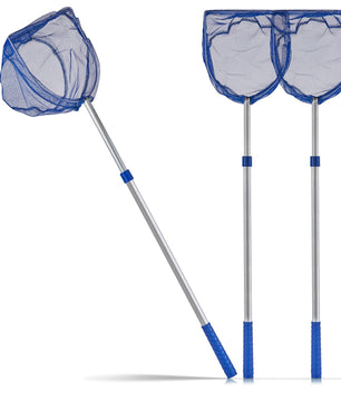 3x Kescher für Kinder - Teleskop Kinderkescher - 75cm - Angelkescher Kinderspielzeug Teichkescher