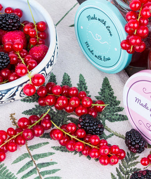 12er Set Einmachgläser mit Deckel in rosa und pastell-grün in made with love Stil - 540ml 4