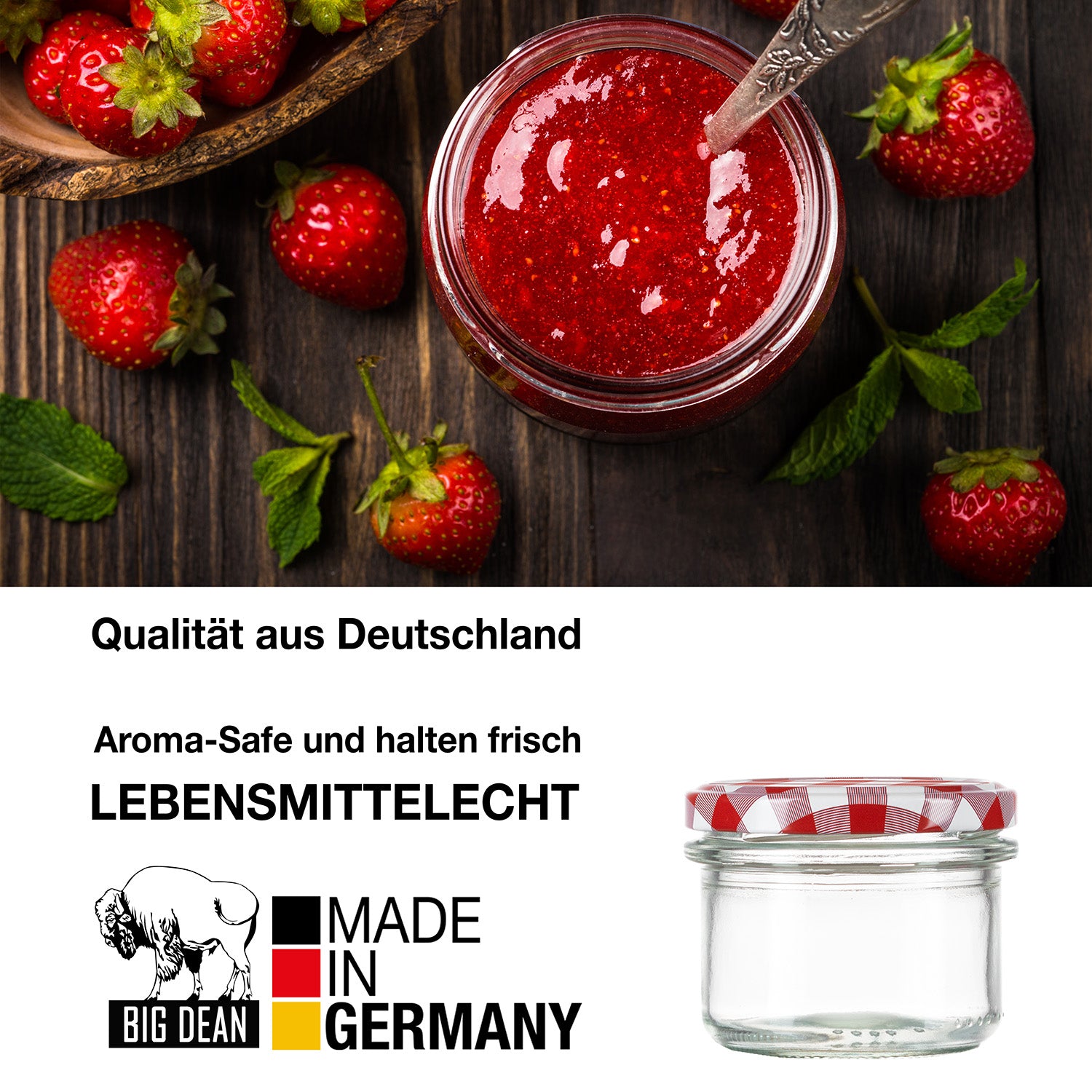 12x Einmachgläser 125 ml - Marmeladengläser TO 66 - Made in Germany - Einweckgläser inkl. Deckel 3