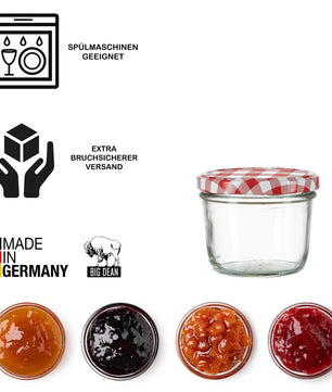 48x Marmeladengläser 230ml - Einmachgläser Einweckgläser Sturzgläser - Made in Germany 4