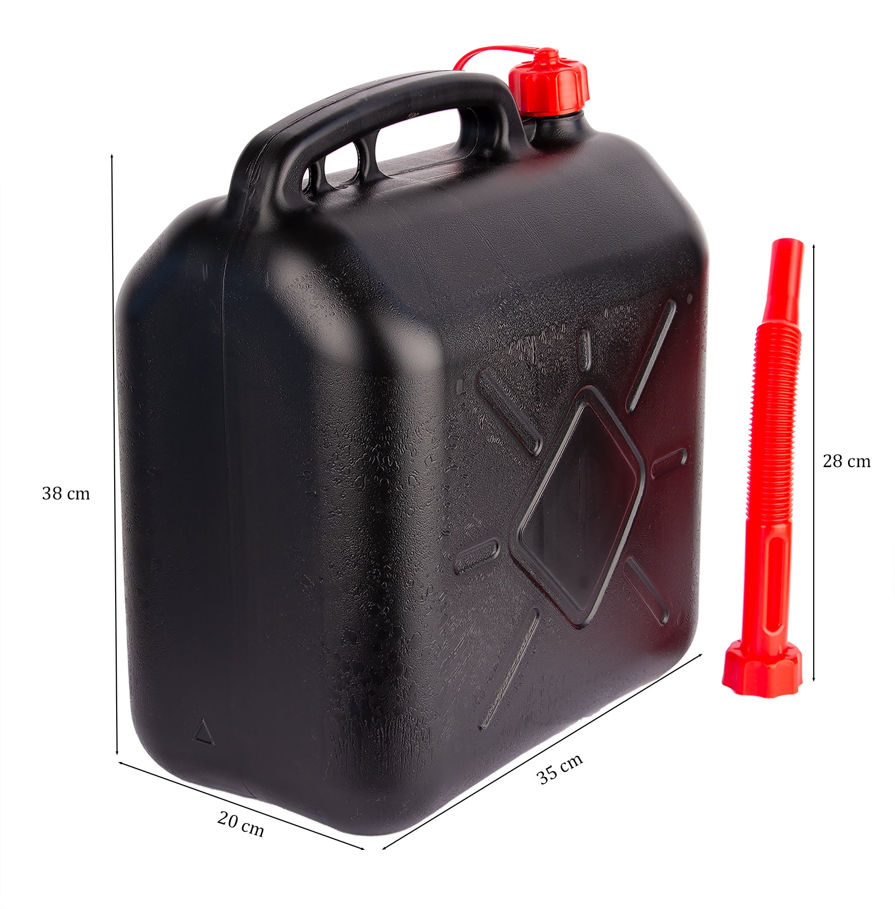 BigDean 3x Benzinkanister 20L mit flexiblem Ausgießer - Kraftstoffkanister für Benzin & Diesel - han 5