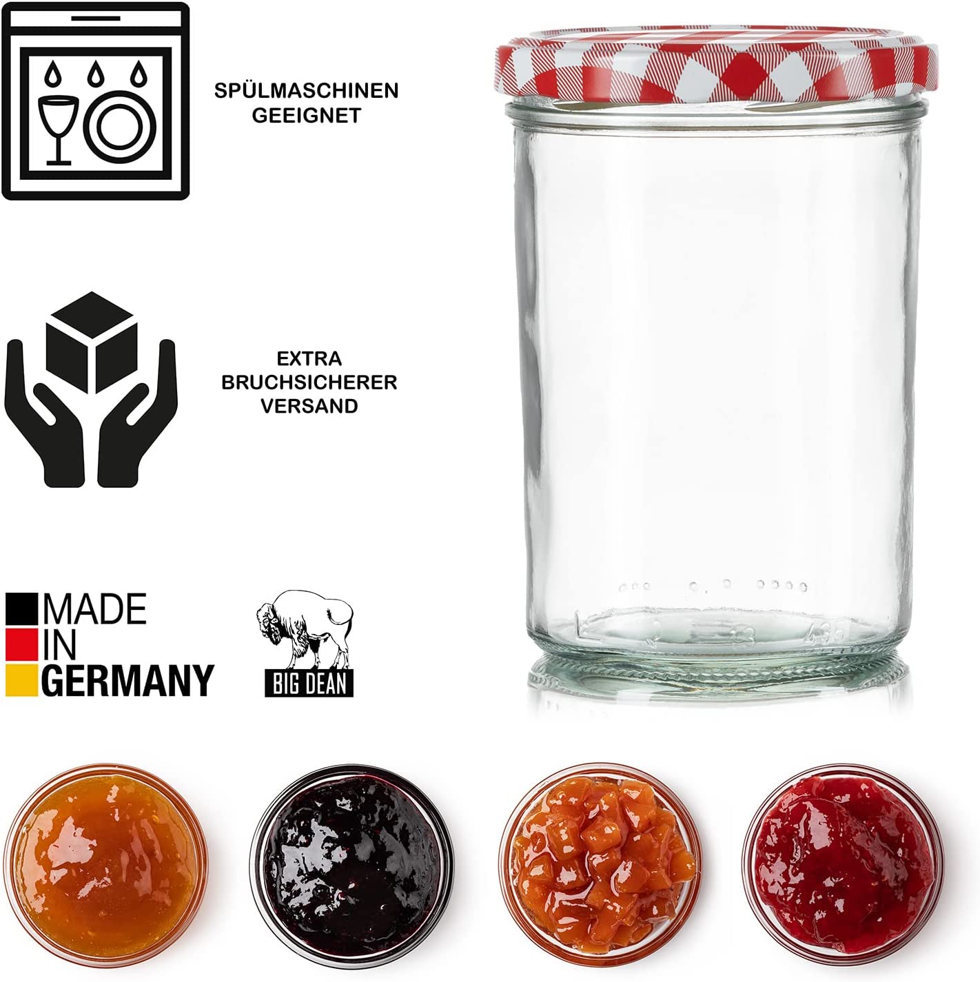 36x Einmachgläser 230 ml - Marmeladengläser TO 82 - Made in Germany - Einweckgläser inkl. Deckel 4